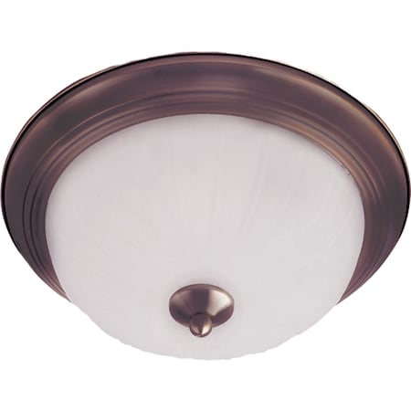 Maxim Lighting Essentials 2-Light 13.5" Wide Oil Rubbed Bronze Flush Mount Light 5831FTOI